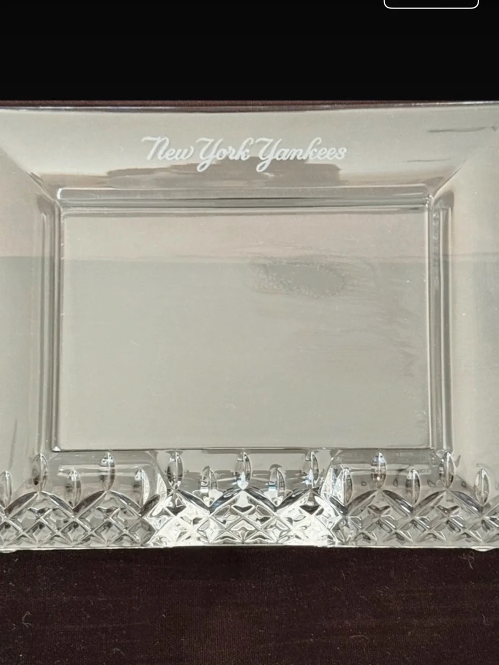 Waterford NY Yankees Waterford Lismore Crystal Frame (4x6)💙🤍